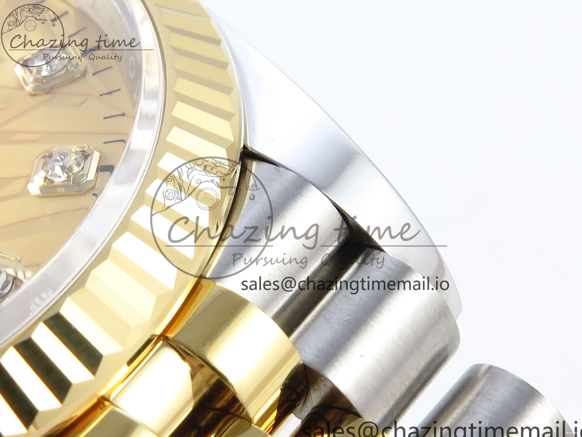 MiroTime 1225 DateJust 36 126233 EWEF Best Edition YG Leaf Dial on SS YG Jubilee Bracelet A Sporty 628